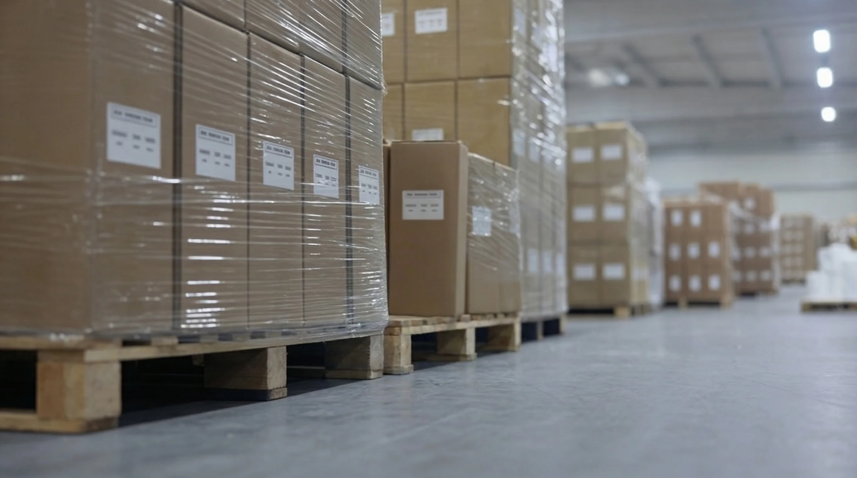 MGS sevkiyat kolileri palet uzerinde etiketli - distributor teslimatina hazir stok