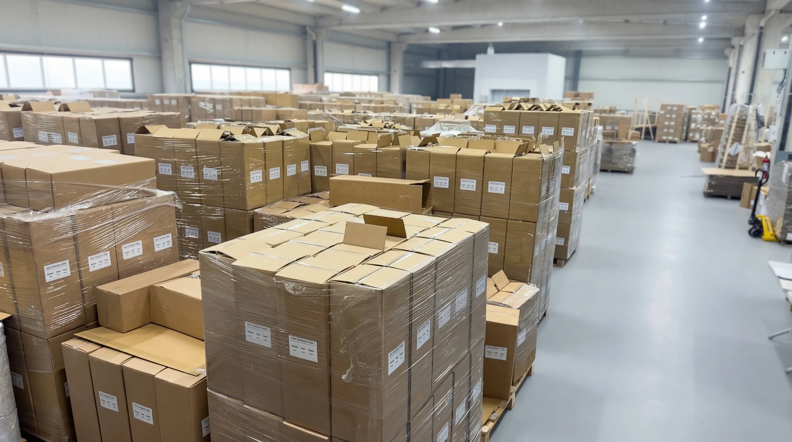 MGS POF shrink film deposu — yerli uretim avantaji sevkiyata hazir koliler